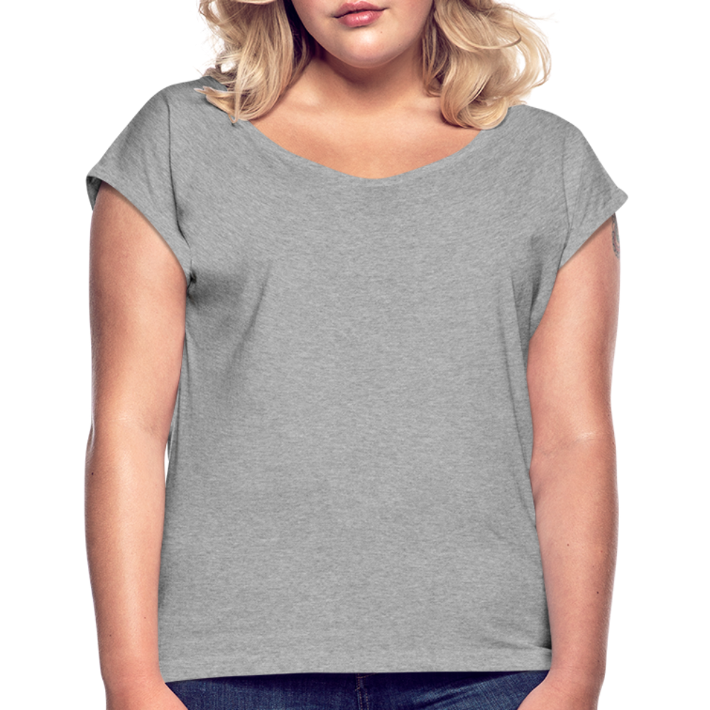 Women's Roll Cuff T-Shirt - heather gray