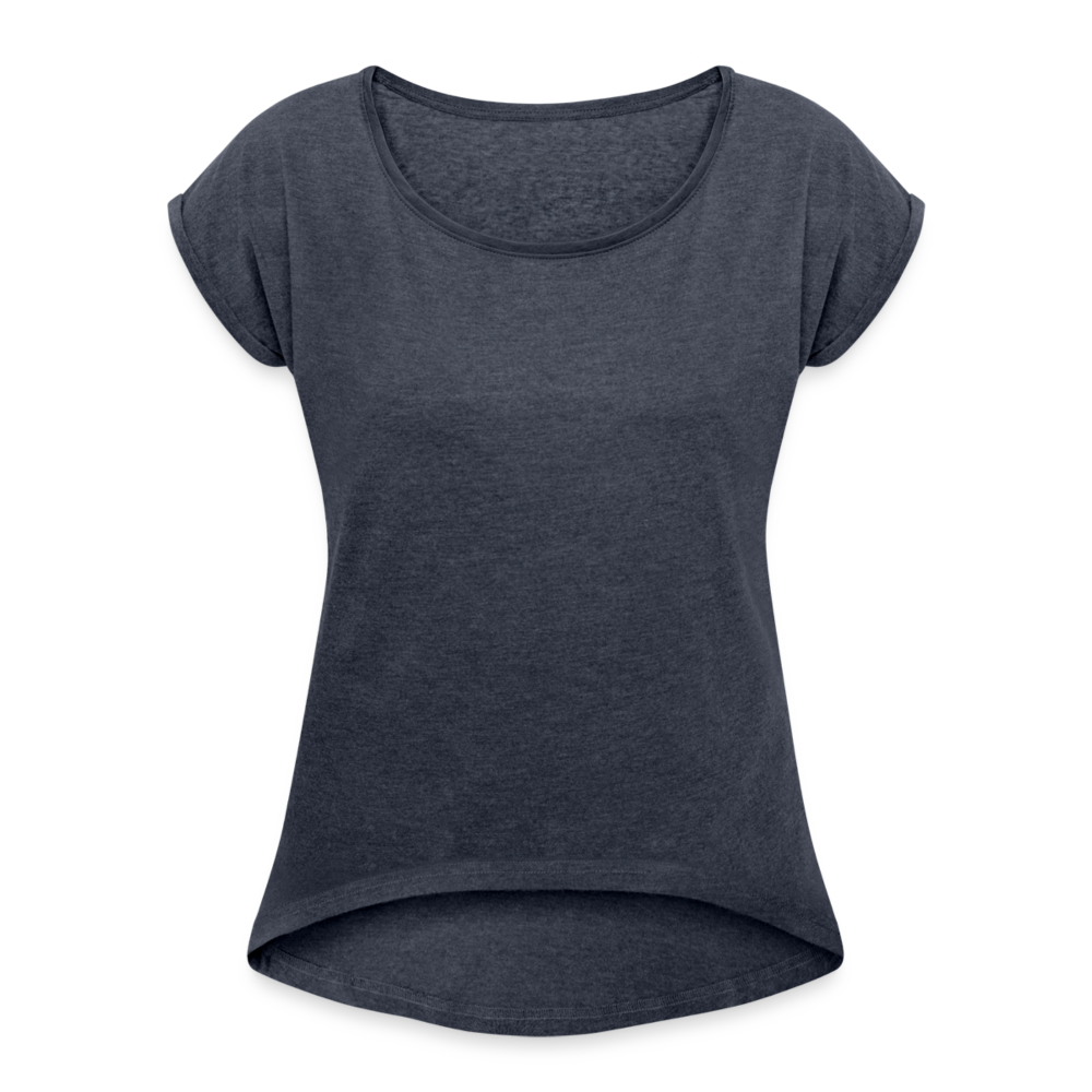 Women's Roll Cuff T-Shirt - navy heather