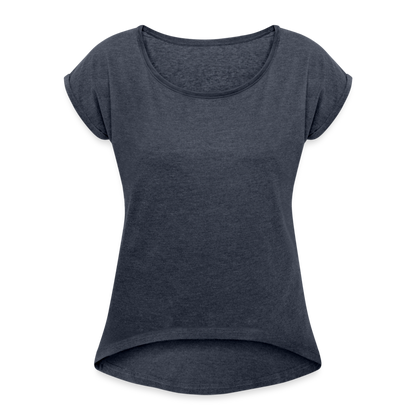 Women's Roll Cuff T-Shirt - navy heather