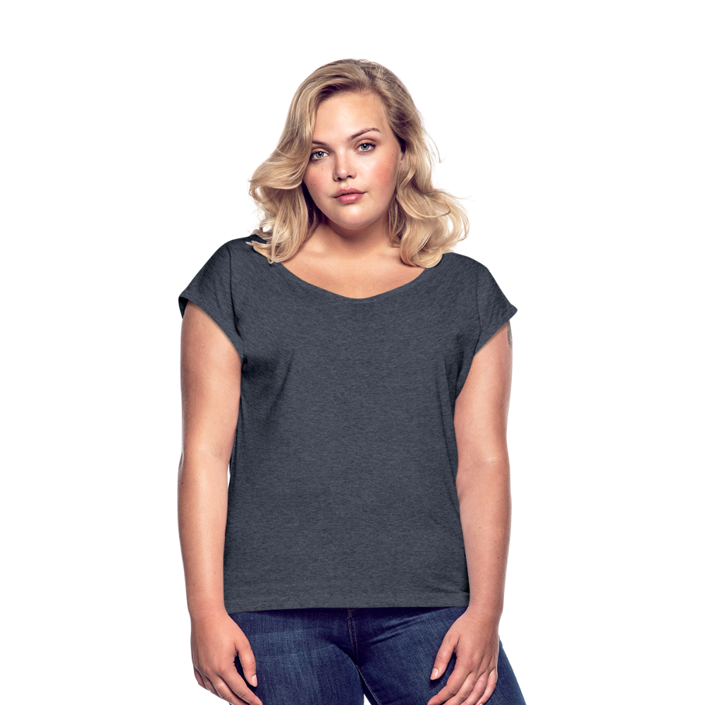 Women's Roll Cuff T-Shirt - navy heather