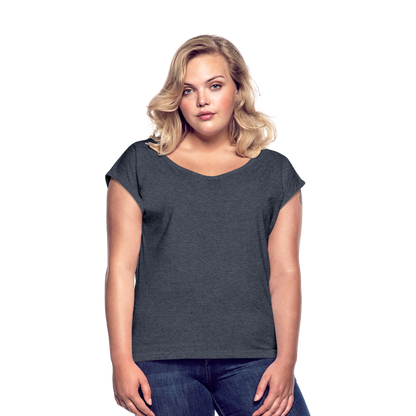 Women's Roll Cuff T-Shirt - navy heather