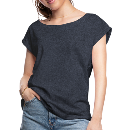 Women's Roll Cuff T-Shirt - navy heather