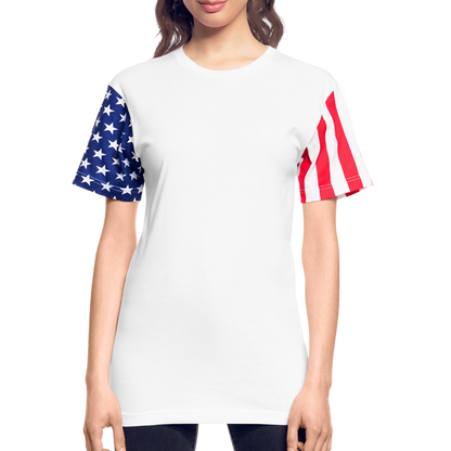 Adult Stars & Stripes T-Shirt | LAT Code Five™ 3976 - white