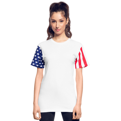 Adult Stars & Stripes T-Shirt | LAT Code Five™ 3976 - white