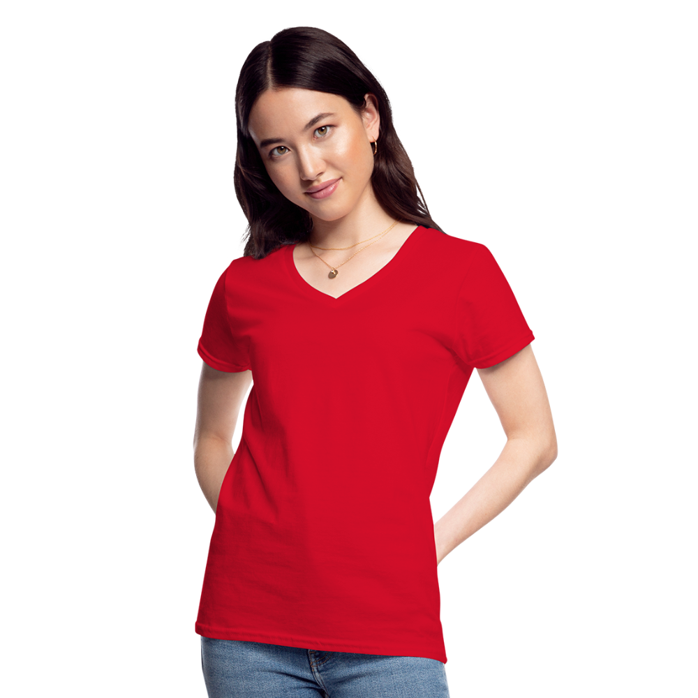 Women's V-Neck T-Shirt - red