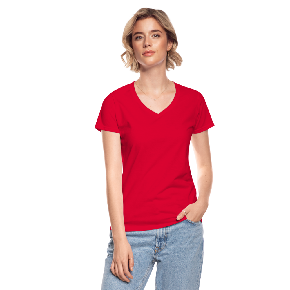 Women's V-Neck T-Shirt - red