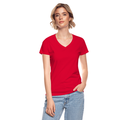 Women's V-Neck T-Shirt - red