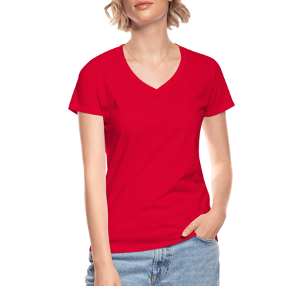 Women's V-Neck T-Shirt - red