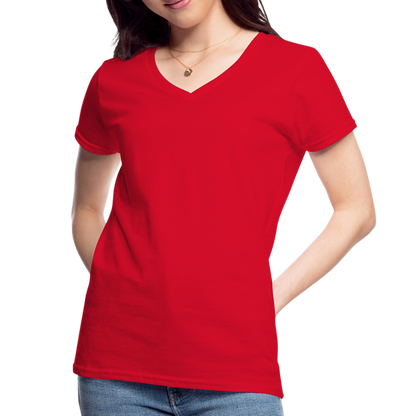 Women's V-Neck T-Shirt - red