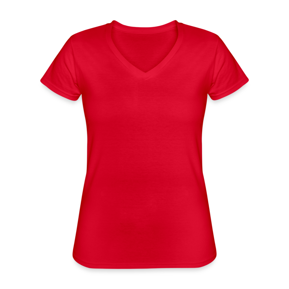 Women's V-Neck T-Shirt - red