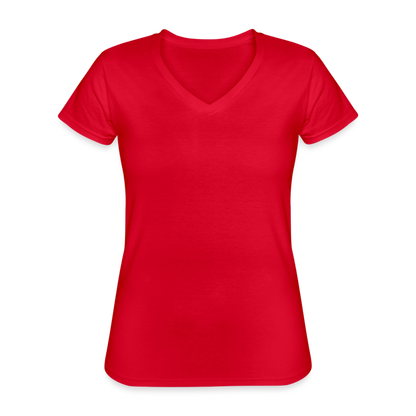 Women's V-Neck T-Shirt - red