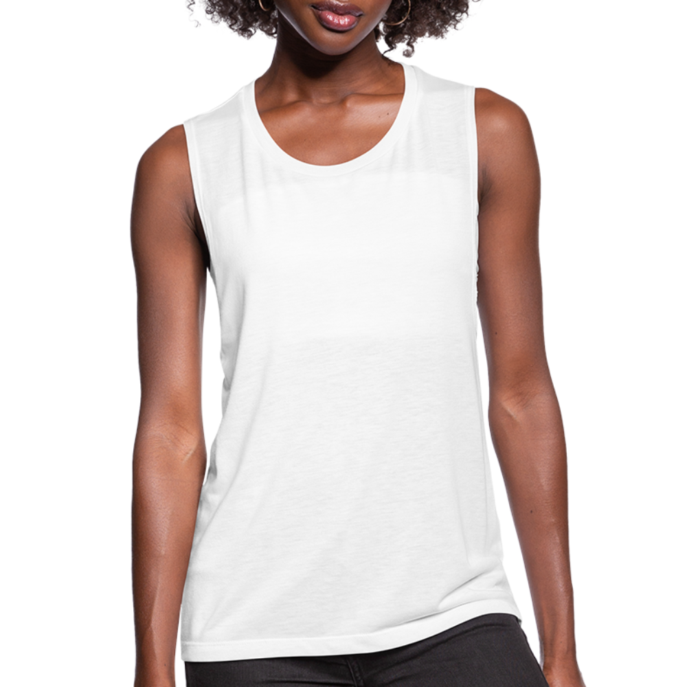 Women's Flowy Muscle Tank by Bella - white