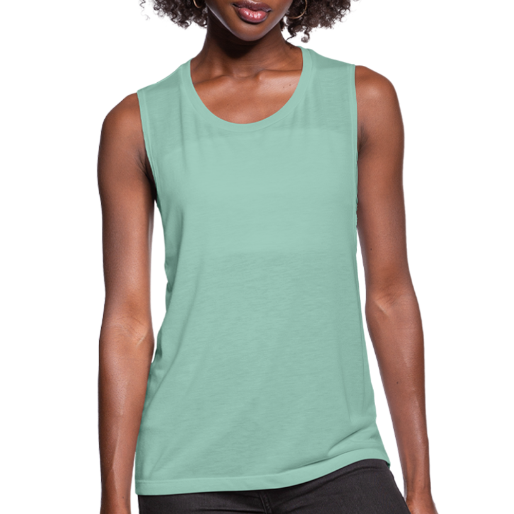 Women's Flowy Muscle Tank by Bella - dusty blue