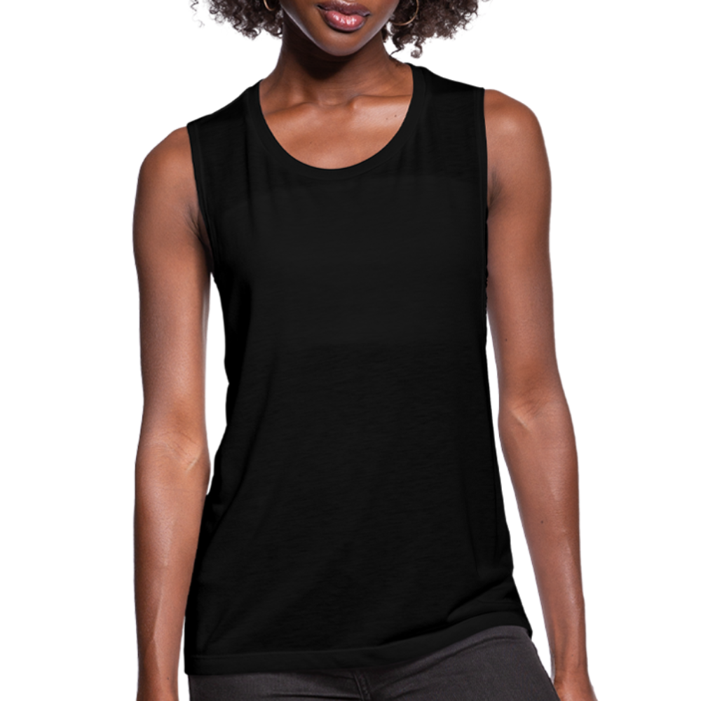 Women's Flowy Muscle Tank by Bella - black