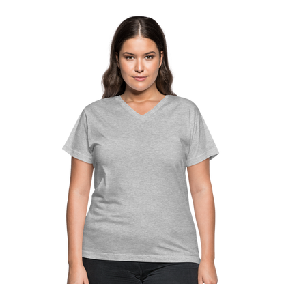 Women's V-Neck T-Shirt - gray