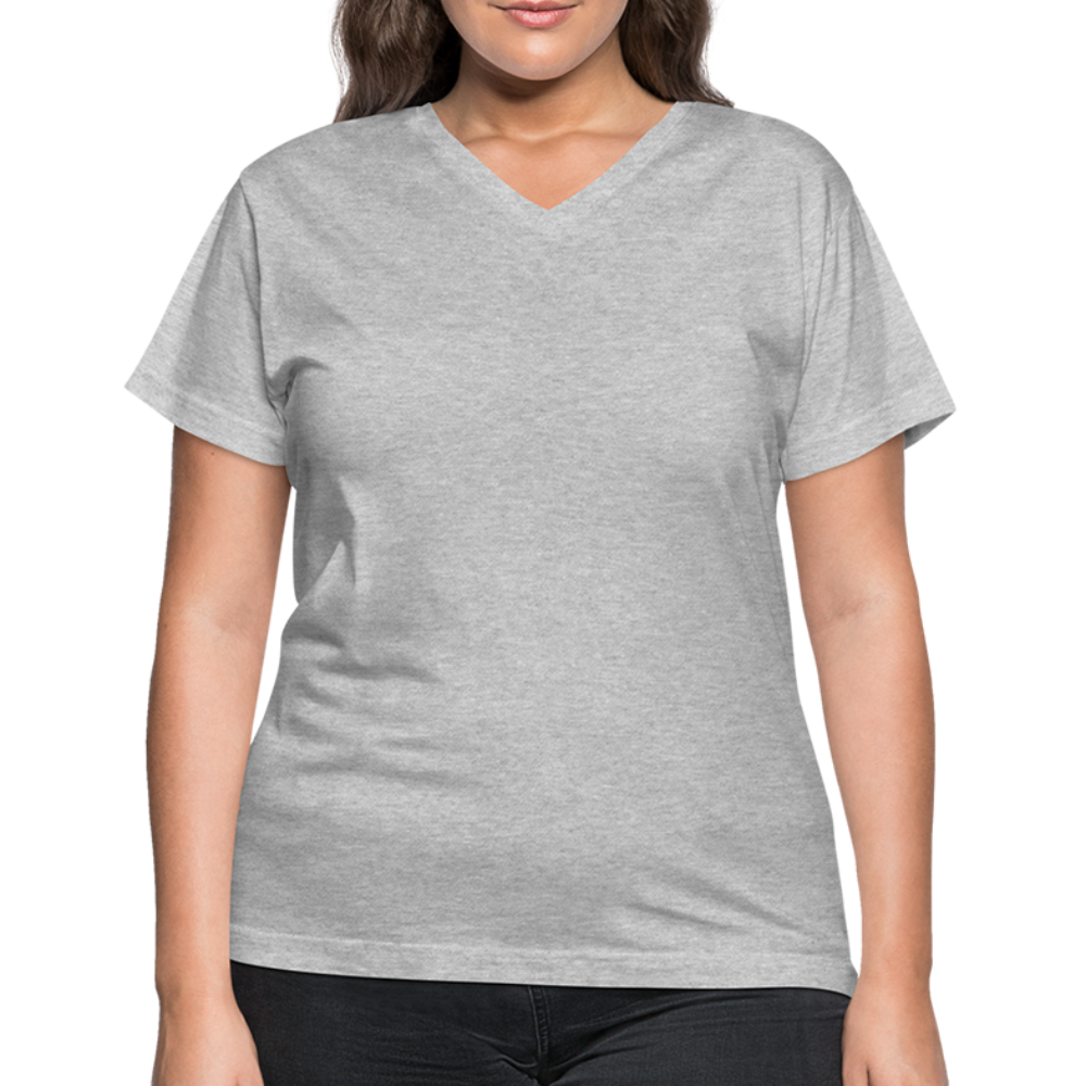 Women's V-Neck T-Shirt - gray