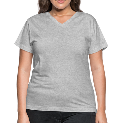 Women's V-Neck T-Shirt - gray