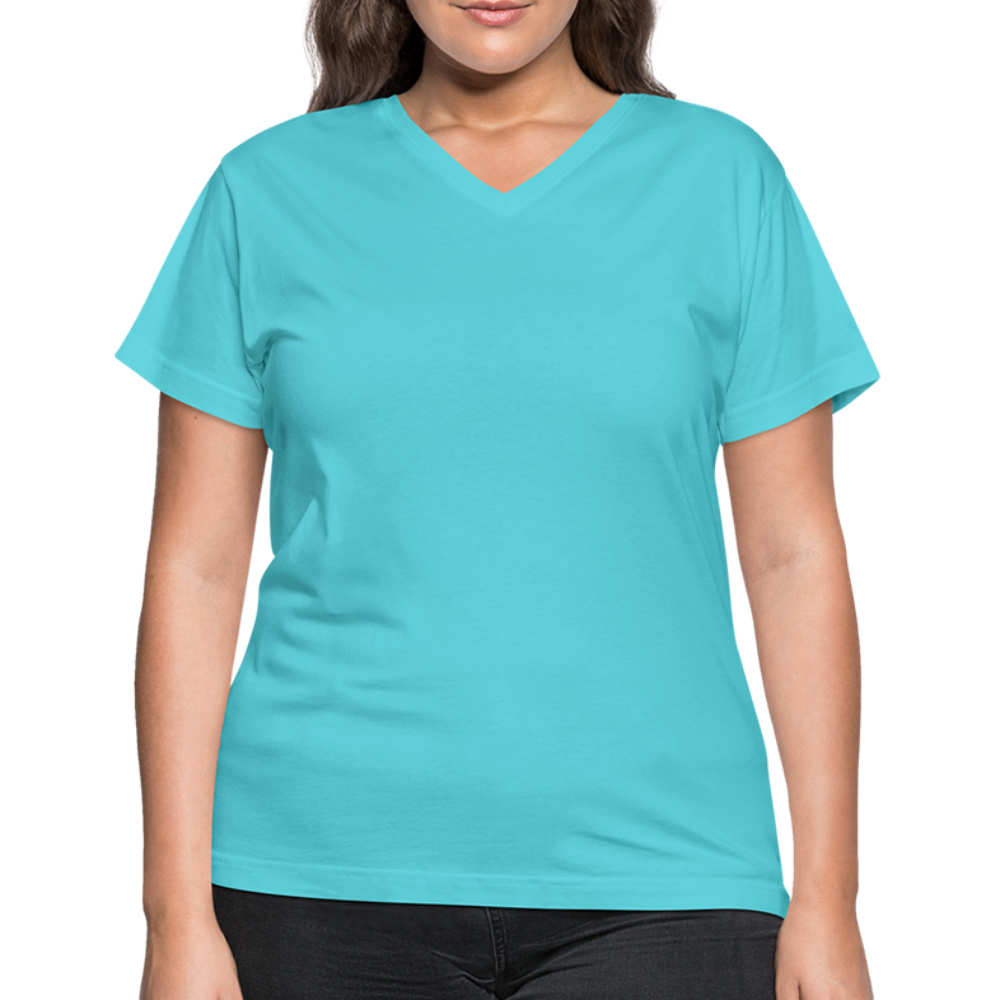 Women's V-Neck T-Shirt - aqua