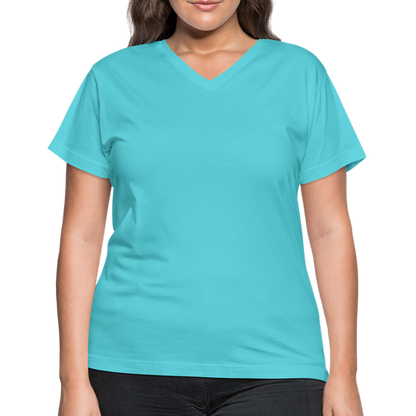 Women's V-Neck T-Shirt - aqua