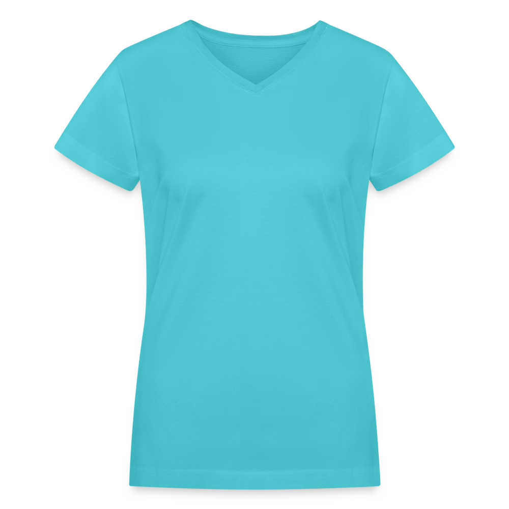 Women's V-Neck T-Shirt - aqua