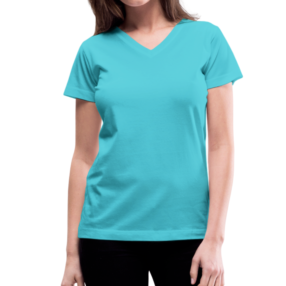 Women's V-Neck T-Shirt - aqua