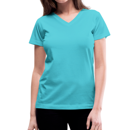 Women's V-Neck T-Shirt - aqua