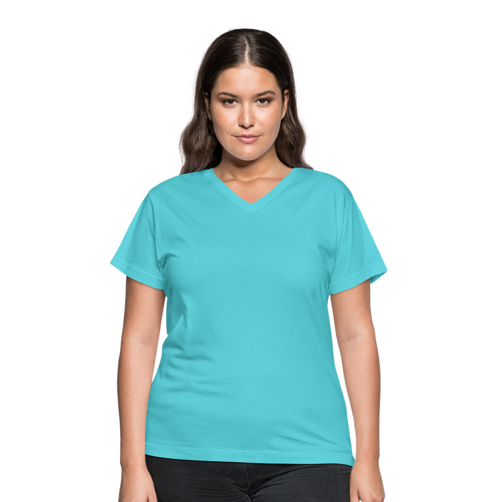 Women's V-Neck T-Shirt - aqua