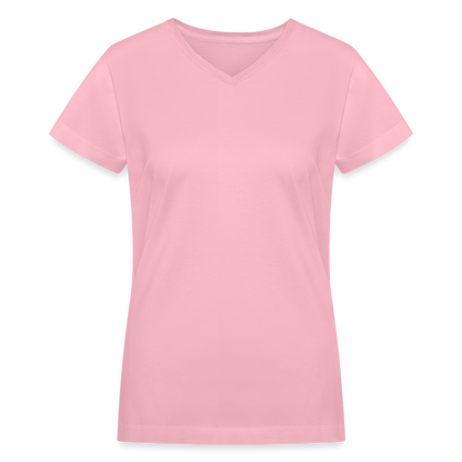 Women's V-Neck T-Shirt - pink