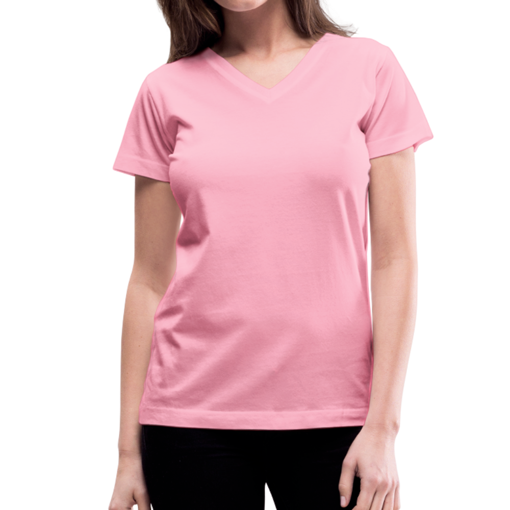 Women's V-Neck T-Shirt - pink