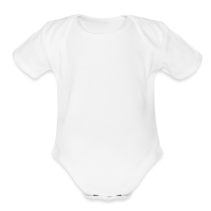 Organic Short Sleeve Baby Bodysuit - white