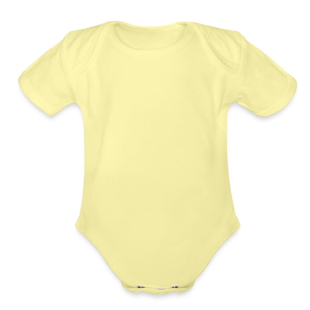 Organic Short Sleeve Baby Bodysuit - washed yellow