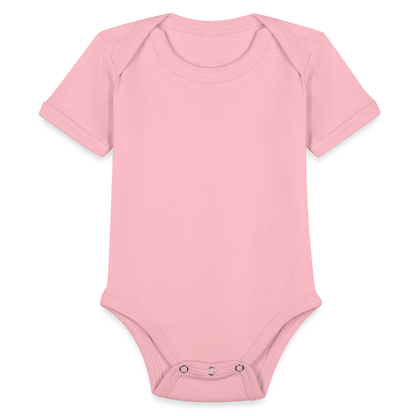 Organic Short Sleeve Baby Bodysuit - light pink