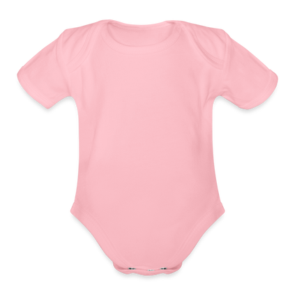 Organic Short Sleeve Baby Bodysuit - light pink