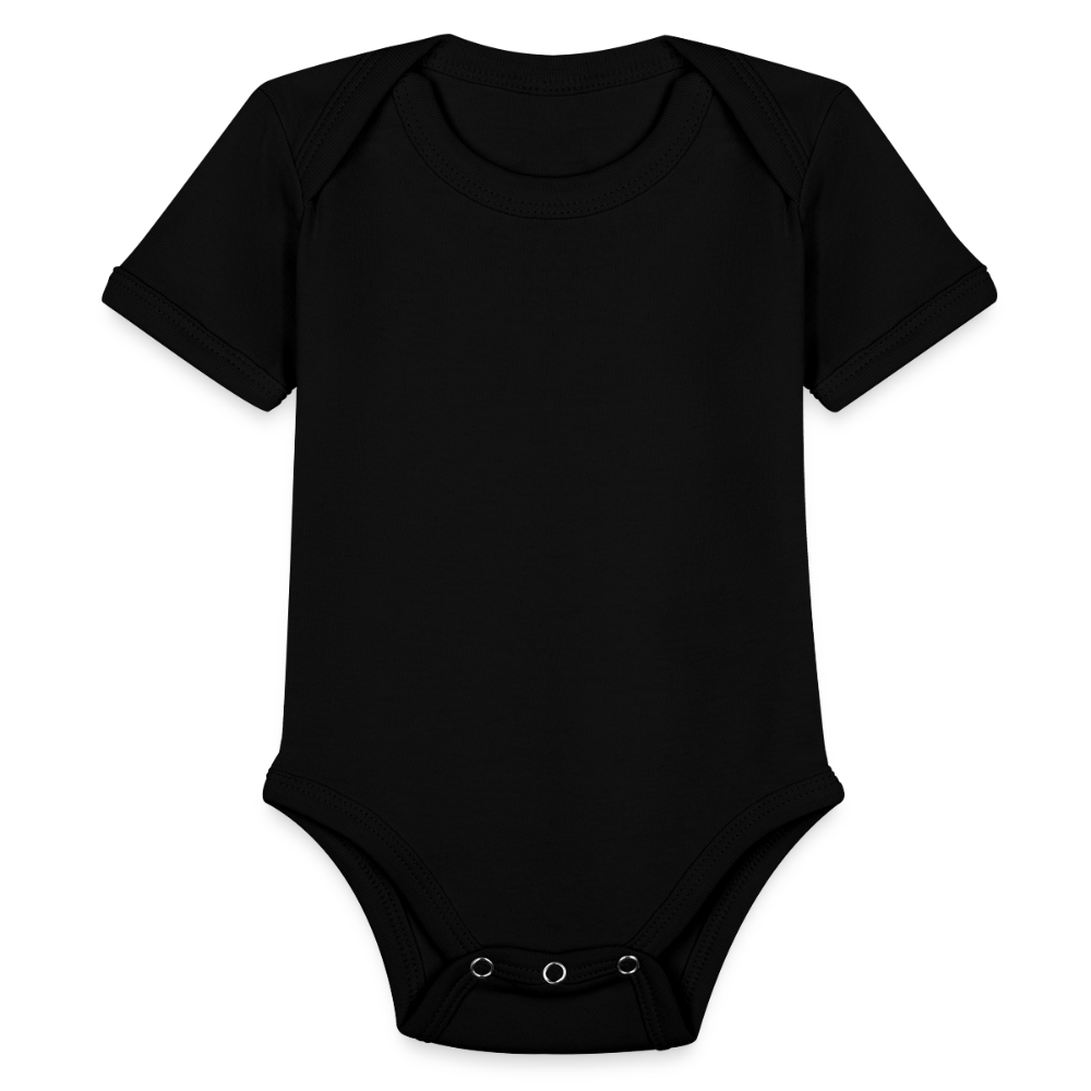 Organic Short Sleeve Baby Bodysuit - black