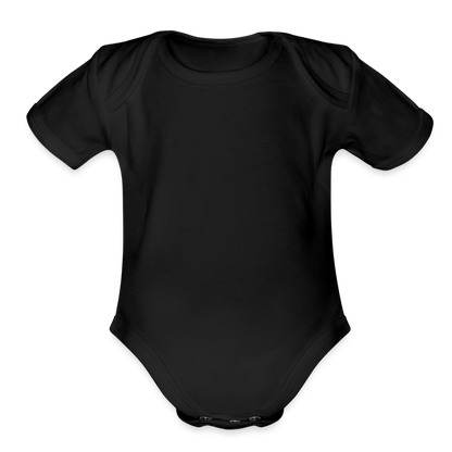 Organic Short Sleeve Baby Bodysuit - black