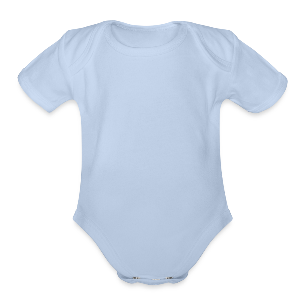 Organic Short Sleeve Baby Bodysuit - sky