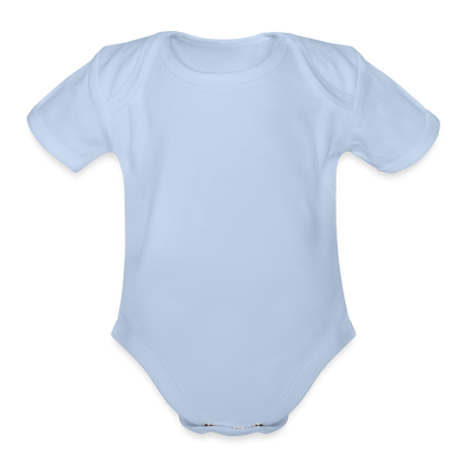 Organic Short Sleeve Baby Bodysuit - sky