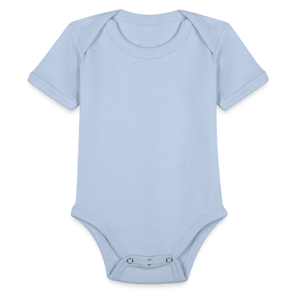 Organic Short Sleeve Baby Bodysuit - sky