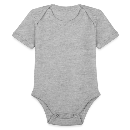 Organic Short Sleeve Baby Bodysuit - heather grey