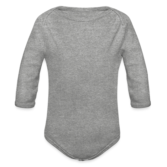 Organic Long Sleeve Baby Bodysuit - heather grey