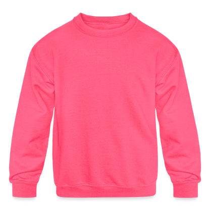 Kids' Crewneck Sweatshirt - neon pink