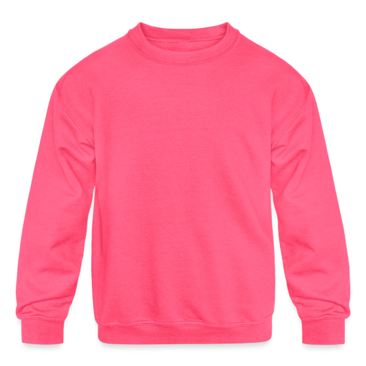 Kids' Crewneck Sweatshirt - neon pink