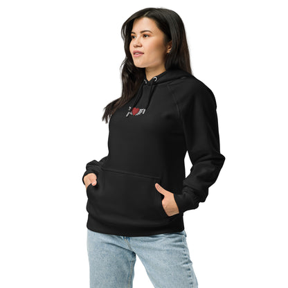 Unisex eco raglan hoodie Embroidery