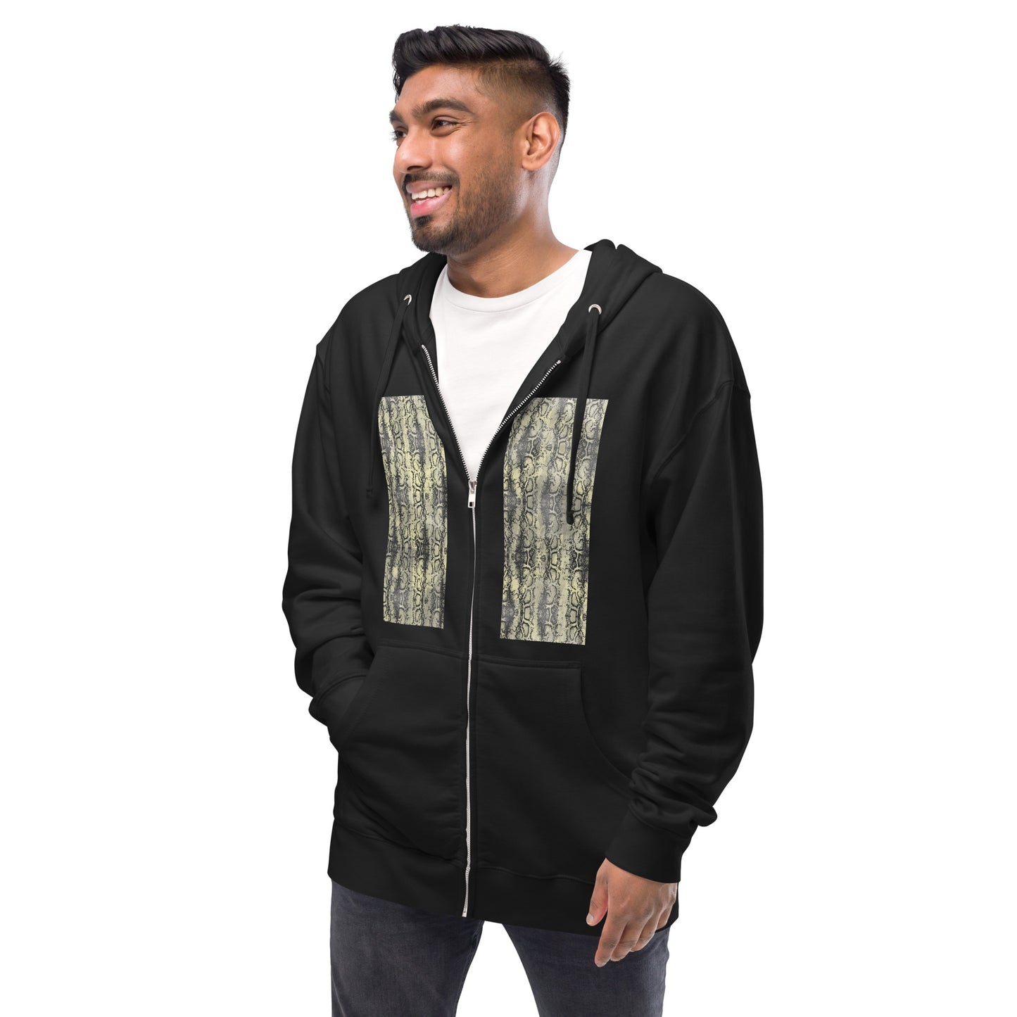 Unisex fleece zip up hoodie