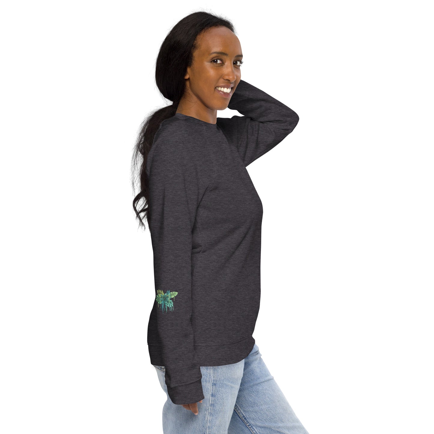 Unisex organic raglan sweatshirt