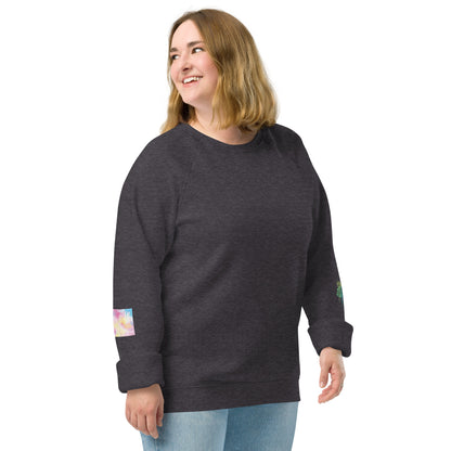 Unisex organic raglan sweatshirt