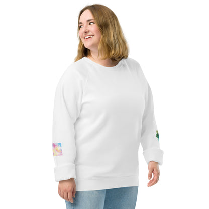 Unisex organic raglan sweatshirt