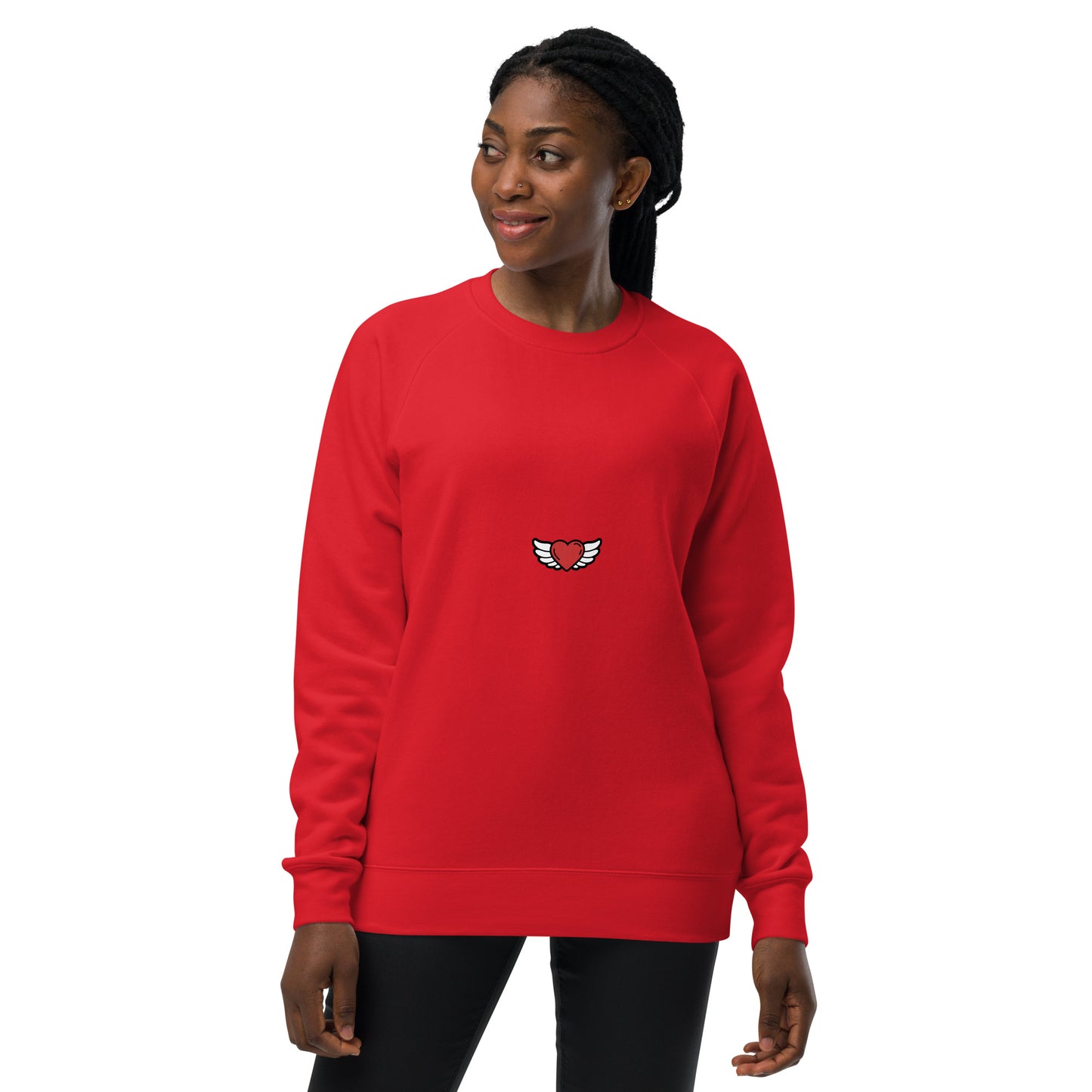 Unisex raglan sweatshirt Embroidery