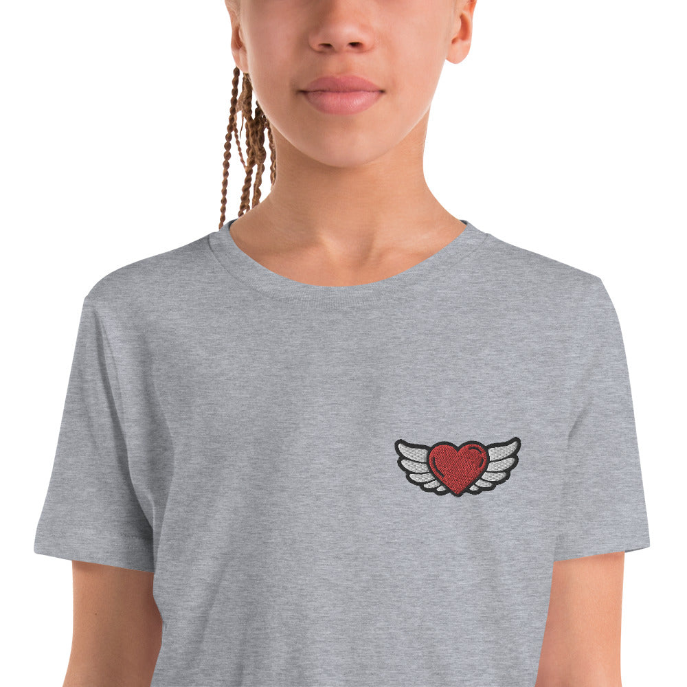 Youth Short Sleeve T-Shirt - Embroidery Front left