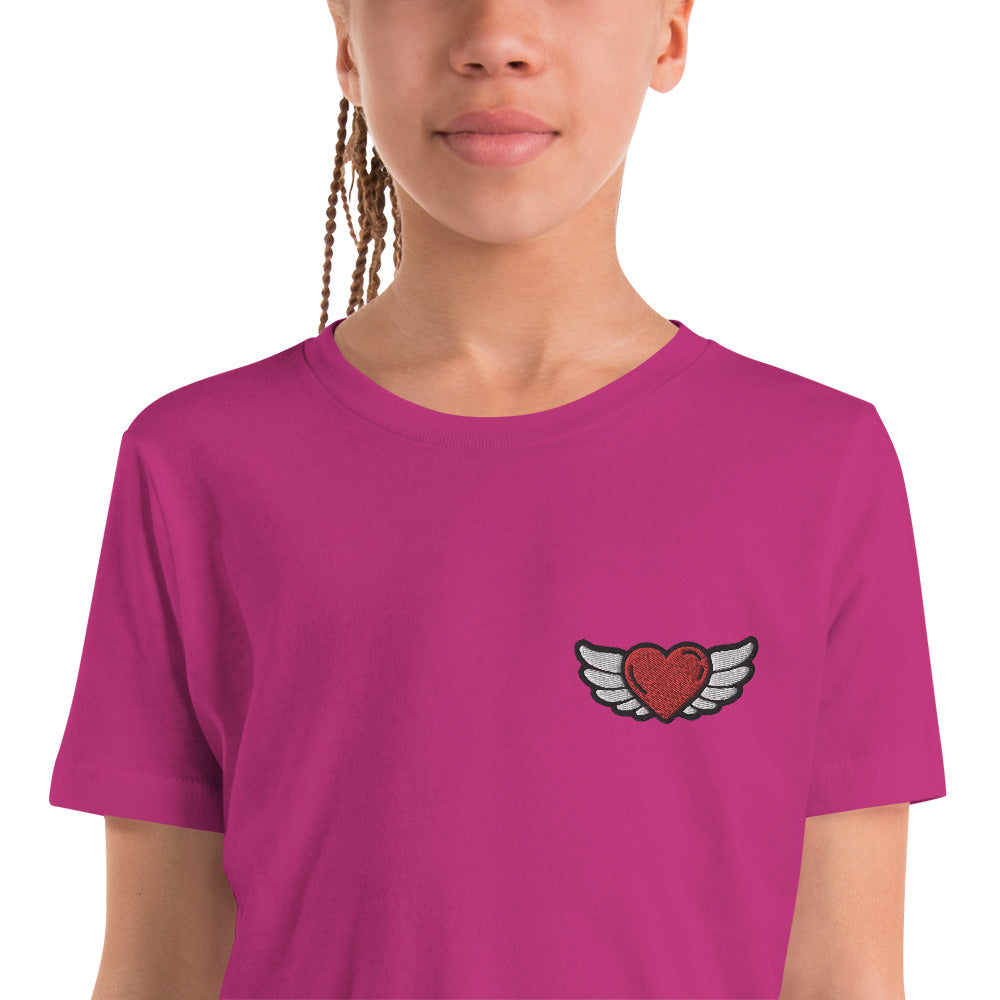 Youth Short Sleeve T-Shirt - Embroidery Front left